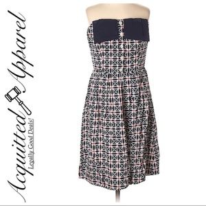 Trina Turk Abstract Print Mod Strapless Dress